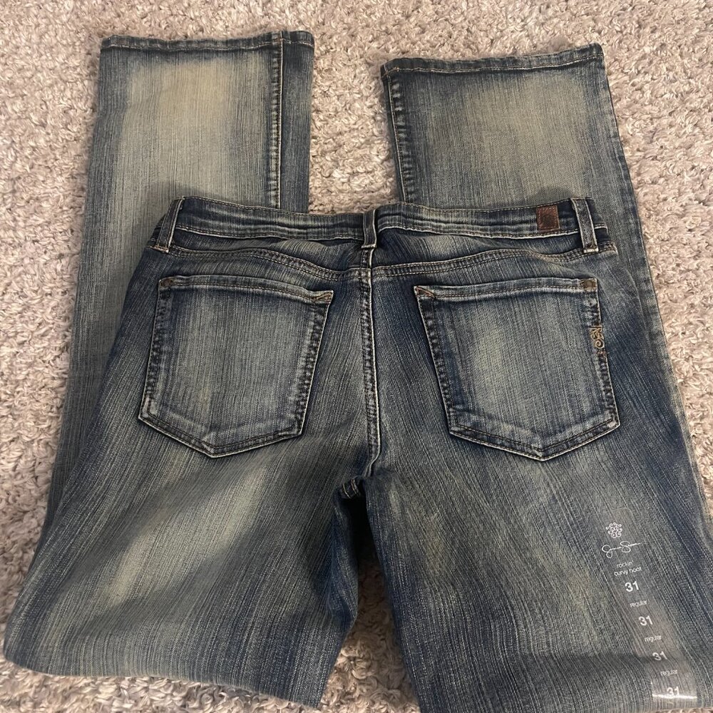 NWT Jessica Simpson Rockin’ Curvy Boot Jeans 31 Regular Bootcut Y2K - Picture 10 of 10